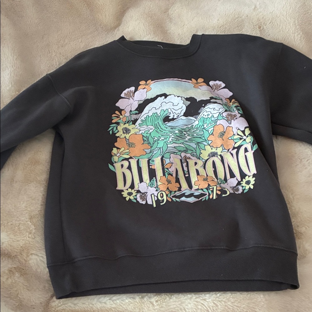 Billabong Black Sweatshirt with Vibrant Graphic